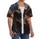 thumbnail image 2 of Balery Cyberpunk Skull American Flag Camisa Casual de Manga Corta con Botones para Hombre, Texturizada, Estilo Cubano, para Playa, Verano-Medium, 2 of 5