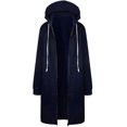 thumbnail image 1 of Style Sortie Automne Hiver Femmes Chaud à Fermeture Éclair Ouvert Boîte de Nuit Long Manteau Veste Hauts Vêtements de Sortie Chandail à Capuchon Vêtements de Sortie Chandail à Capuche TG, 1 of 6