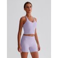 thumbnail image 6 of IDOPIP Womens Cross Back Athletic Tank Tops with Bulit in Bra V Neck Longline Sports Gym Bra Workout Yoga Pilates Tops, 6 of 6