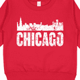 thumbnail image 3 of Inktastic Chicago Skyline Grunge Toddler Sweatshirt, 3 of 4