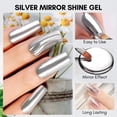 thumbnail image 2 of Esmalte de uñas Makartt Mirror Shine Gel Metallic Silver 8 ml, 2 of 8