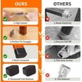 thumbnail image 5 of 16 PCS Rectangle Clear Silicone Chair Leg Floor Protectors with Felt, Rectangle Chair Leg Caps, Chair Leg Covers Cups for Chair Table Desk, Anti- Scratches and No Noise, Fit L :1.3-1.7", W: 0.6-0.9", 5 of 7