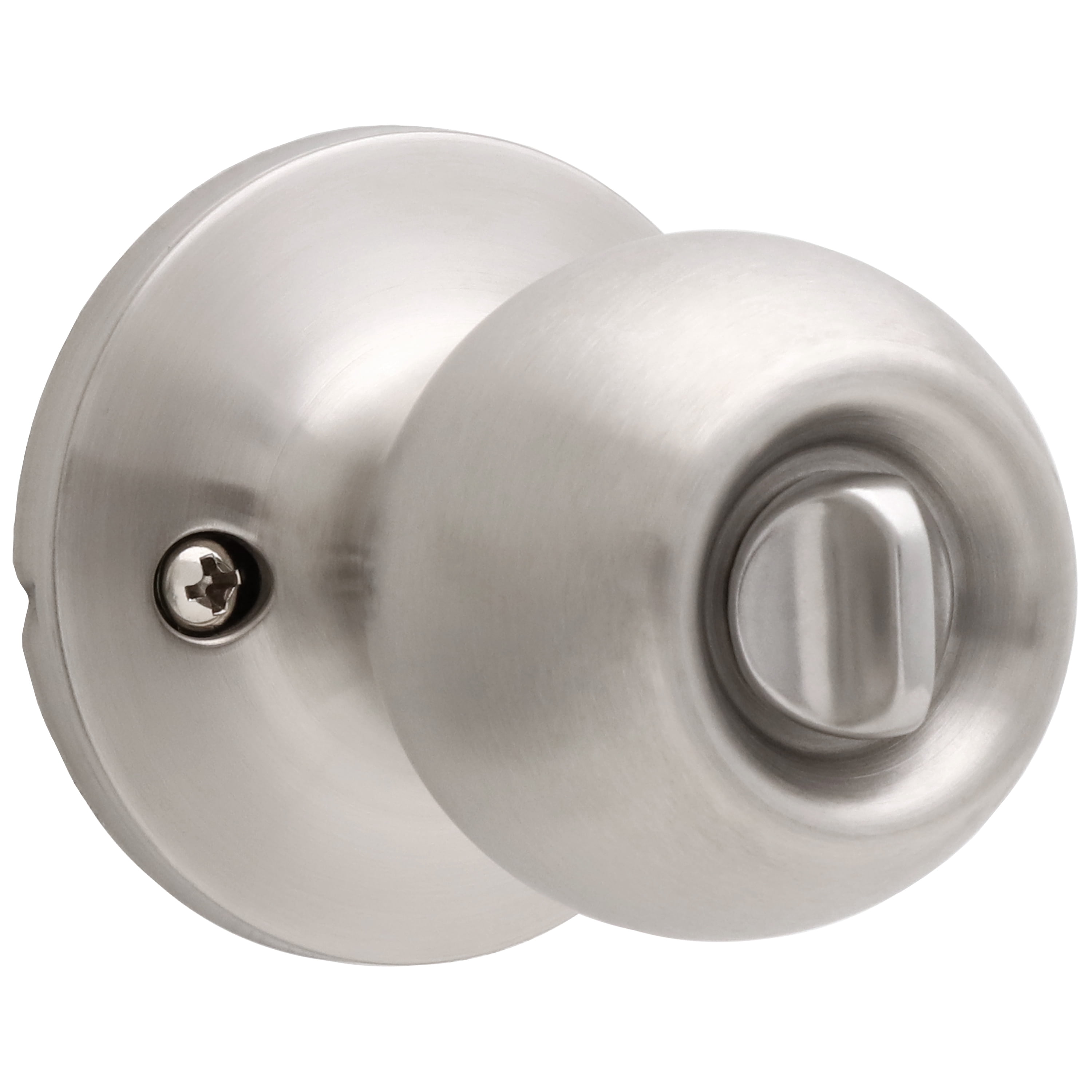 (4 pack) Hyper Tough Interior Locking Ball Privacy Bed and Bath Doorknob Stainless Steel Finish
