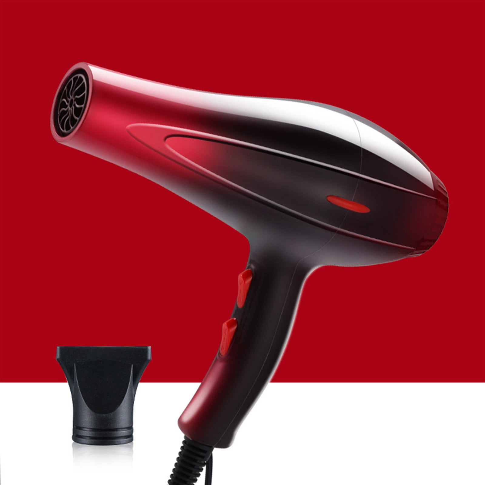 Iumwxz 110V Hair Dryer for Women and Men with 5 Heat Settings, Fast Drying High Power Motor and Concentrator Attachment, Compact Design for Home Salon Gym Travel