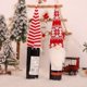 thumbnail image 4 of Juego de 4 fundas para botellas de vino de gnomo navideño, gnomos de Tomte suecos hechos a mano, decoraciones decorativas para botellas de vino, Papá Noel escandinavo, decoraciones navideñas de Año Nuevo, decoración de mesa de comedor, regalo de fiesta Rojo Verde, 4 of 5