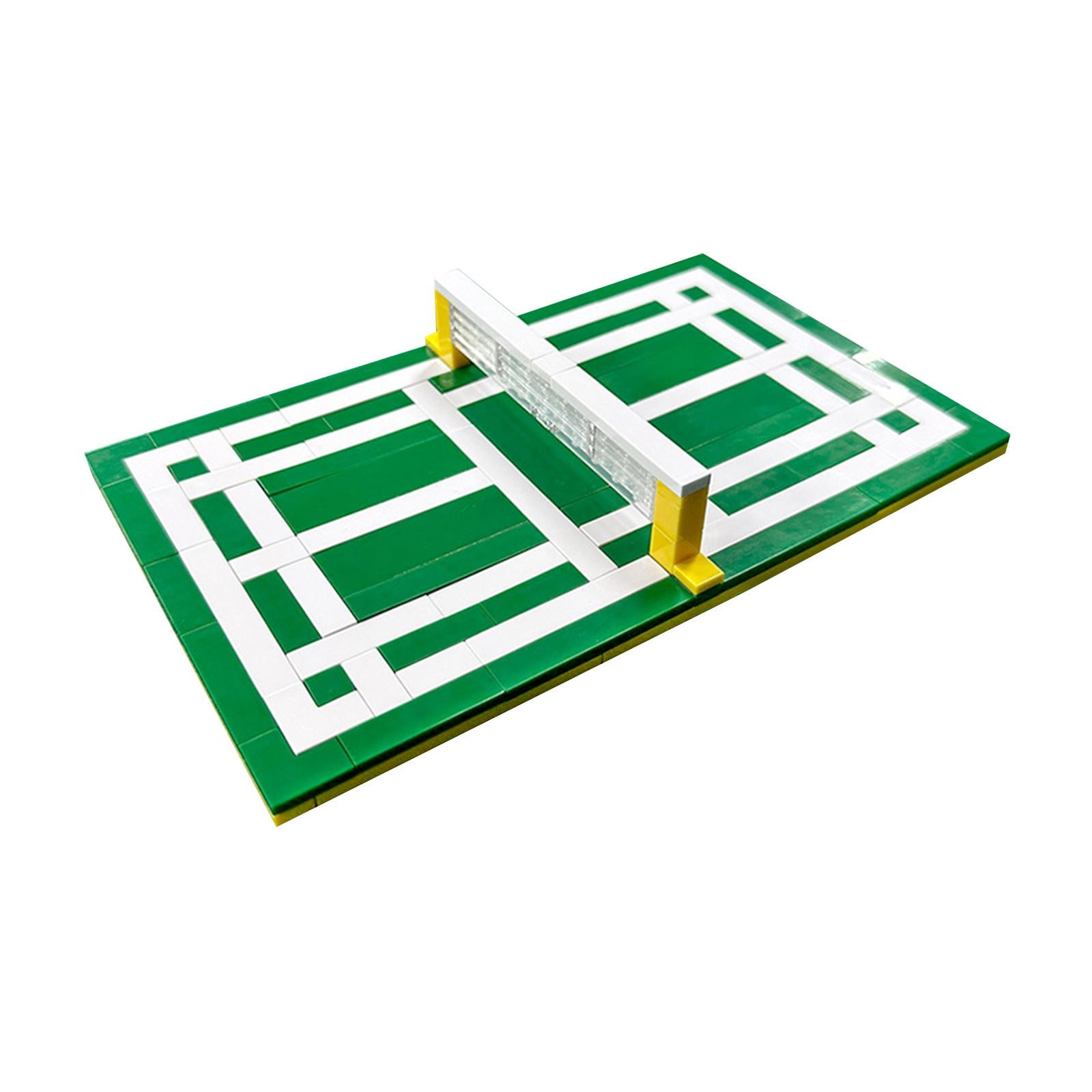 Tongina Badminton Court Model Material Package Badminton Accessories Set Desktop Craft Badminton Court with Net Miniature for Bedroom