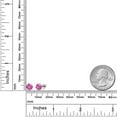 thumbnail image 6 of Gem Stone King 14K White Gold Pink Created Sapphire 3 Prong Martini Screw Back Stud Earrings for Women Men (2.00 Cttw, Gemstone September Birthstone, Round 6MM), 6 of 6
