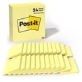 thumbnail image 1 of Notas adhesivas Post-it, 3 x 3 en 24 blocs, 100 hojas, color amarillo canario, 1 of 9