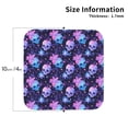 thumbnail image 2 of Honeii Skull starry sky flower leaf print Leather Coaster Set of 4, ideal for safeguarding your furniture from drinks spills and effortless cleanup-Square, 2 of 6