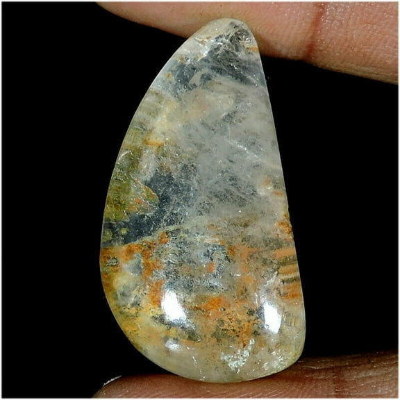 45.95Cts Fantastic Natural Lodolite Garden Quartz Fancy Cabochon Gemstone