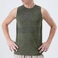 thumbnail image 6 of FRSASU Mens Tank Tops Beach Swim Undershirts Summer Mesh Breathable Quick Dry Sleeveless Shirts Army Green, 6 of 8