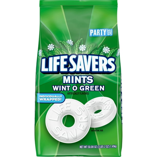 LIFE SAVERS Wint O Green Mints Candy Bag, 50Ounce