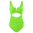 thumbnail image 4 of Womens One Piece Swimsuit with Tummy Control, V-Neck High-Cut Monokini in Solid Colors for Comfortable and Stylish Beach Wear, 4 of 4