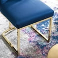 thumbnail image 4 of Side Dining Chair, Velvet, Metal Steel, Gold Blue Navy, Modern Contemporary Urban Design, Kitchen Room Cafe Bistro Restaurant Hospitality, 4 of 9