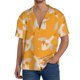 thumbnail image 1 of Balery Flying Ducks Camisa Casual de Manga Corta con Botones para Hombre, Texturizada, Estilo Cubano, para Playa, Verano-Large, 1 of 5