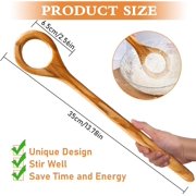 Danish Dough Whisk Baking Tools:Wooden Whisk for Sourdough,Bread Making Tools Dough Mixer,Sourdough Bread Baking Supplies,Bread Whisk for Pastries,Pizza,Egg, 13.8 Inch,2pcs