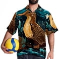 thumbnail image 4 of Platypus Men's Short Sleeve Casual Printed Button Down Beach Shirts - Summer Fashion Tops, 4 of 6