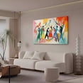 thumbnail image 3 of Abstract Art Modern Decorative Painting Colorful Character Group Dance Framed Canvas Poster Bedroom Decor Sports Landscape Office Room Decor Gift,Frame-style,20x30inch(50x75cm), 3 of 8