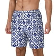thumbnail image 2 of Uemuo Porcelain Chinaware Pattern Mens Swim Trunks Quick Dry Board Shorts with Mesh Lining, Stretch Beach Shorts Quick Dry No-Chafing Board Shorts-3X-Large, 2 of 9