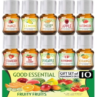 Aromar Signature Scents Aromatic Fragrance Oils 6 oz. (3 Bottles, 2 oz.  Each) of Tropical Mango, Raspberry, and Cucumber Melon (Summer and Fruits)  