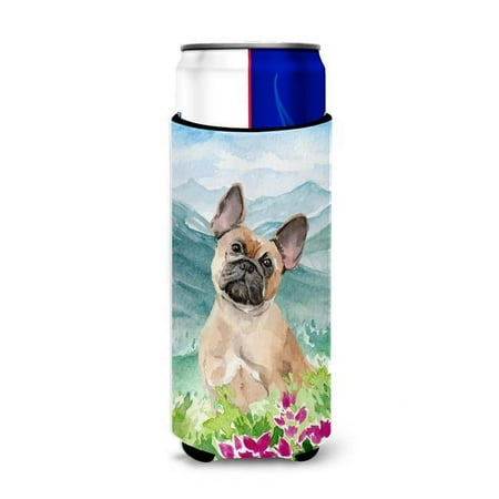 

Mountian Flowers Fawn French Bulldog Michelob Ultra Hugger for Slim Cans