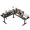 Black, variant on 62.9 Inch L-Shaped Standing Desk, Electric Height Adjustable Ergonomic Home Office Computer Desk with 3 Memory Buttons and Cable Management, Corner Desk for Home & Office Workstations, Rustic Brown