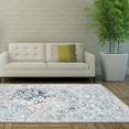 thumbnail image 2 of LaDole Rugs Cream Beige Blue Area Rug, Living Room, Contemporary, Vintage, 5' x 7', Plush Feel, 2 of 5