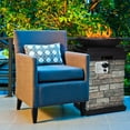 thumbnail image 3 of Gymax Colonne de Bol de Feu Brûlant au Propane 40,000 BTU pour Patio Jardin avec Roches de Lave, 3 of 10