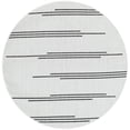 thumbnail image 2 of Unique Loom Outdoor Modern Collection Area Rug - Miranda (4' 1" Round White and Black), 2 of 6