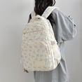 thumbnail image 5 of Bow Print Backpack, Aesthetic School Backpack Set Include Shoulder Bag&Storage Bag, Spacious Laptop Backpack for Outdoor Travel, Blue, 5 of 9