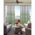 thumbnail image 4 of Sage Green White Ombre Blackout Curtains, Light Blocking Print Window Curtains, Country Modern Stripes Lines Thermal Insulated Window Drapes for Living Room Kitchen Cafe 2 Panels, 104"W x 52"L, 4 of 9