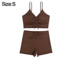 thumbnail image 2 of Traje de baño vintage de dos piezas para mujer, bikini retro de cintura alta fruncido con cuello halter y trajes de baño inferiores para mujer, 2 of 5