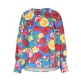 thumbnail image 4 of Camiseta de manga larga con cuello redondo y manga de muñeca para mujer de primavera y otoño Pompotops  FGAJ7186, 4 of 8