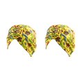 thumbnail image 4 of Turbante estampado floral sweethay hijab Frente Beanie Bohemian Headwrap Gorras ajustables Tipo 2, 4 of 6