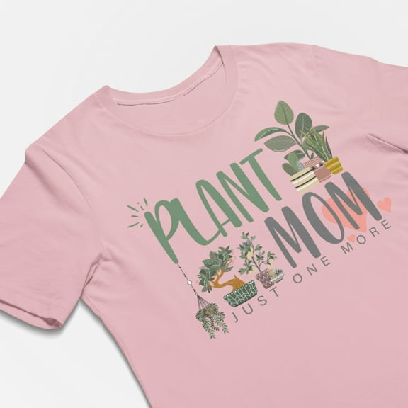 Women’s Plant Mom T-Shirt, Large, Pink, Classic fit, Plant Lady Primetime