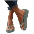 thumbnail image 2 of Daolelai Women's Flip Flops, Thick-Soled Wedge Heels, Bohemian Sandals, Beach Shoes, 2 of 7