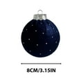 thumbnail image 2 of HengDidi Single Luxury Velvet Flocked Christmas Ornament Ball 3.15-Inch - Sparkling Decor for Holiday Trees and Seasonal Home Celebration Displays, 2 of 6