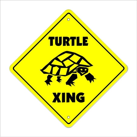 Turtle Crossing Sign Zone Xing | Indoor/Outdoor | 14