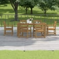 thumbnail image 3 of Kevinplus HIPS Patio Furniture Dining Chair and Table, 7 Pieces(6 dining chairs+1 dining table) Backyard Conversation Garden Poolside Balcony TEAK, 3 of 7