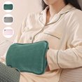 thumbnail image 1 of Botella De Agua Caliente Recargable Bolsa De Agua Caliente Usb Eléctrica Con Funda De Felpa Bolsa De Agua Caliente Portátil Calentador De Manos Y Pies Para Calambres Menstruales Alivio Del Dolor Noche Muyoka Hogar, 1 of 1
