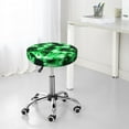 thumbnail image 4 of Picia Green Tie Dye pattern Round Stool Covers Comfy Seat Covers Stretch Removable WashableChair Slipcover Round Bar Chair Cushion Cover-13 inch, 4 of 7