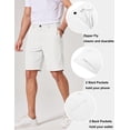 thumbnail image 2 of COOFANDY Men's Summer Beach Casual Shorts Lightweight Flat Front Golf Shorts with Pockets, 2 of 6