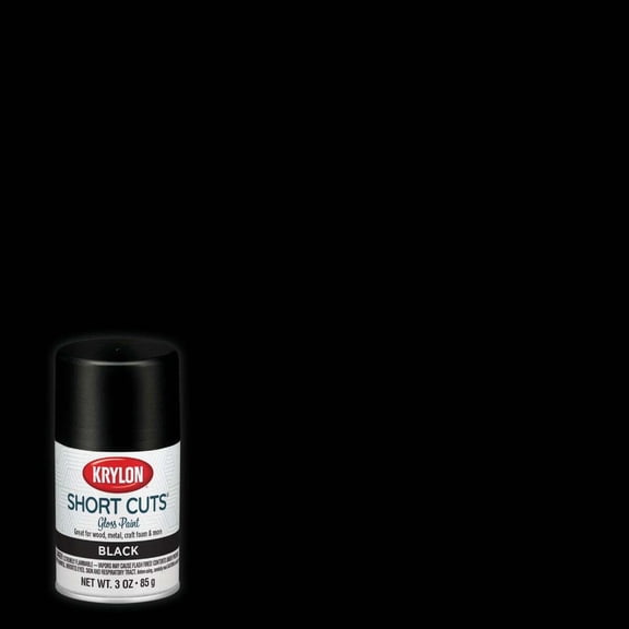 Krylon Short Cuts Spray Paint, Gloss Black