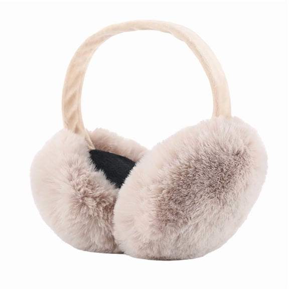 TELOLY Foldable Winter Ear Muffs Faux Plush Warm Earmuffs Cute Foldable Outdoor Ear Warmers For Women Girls