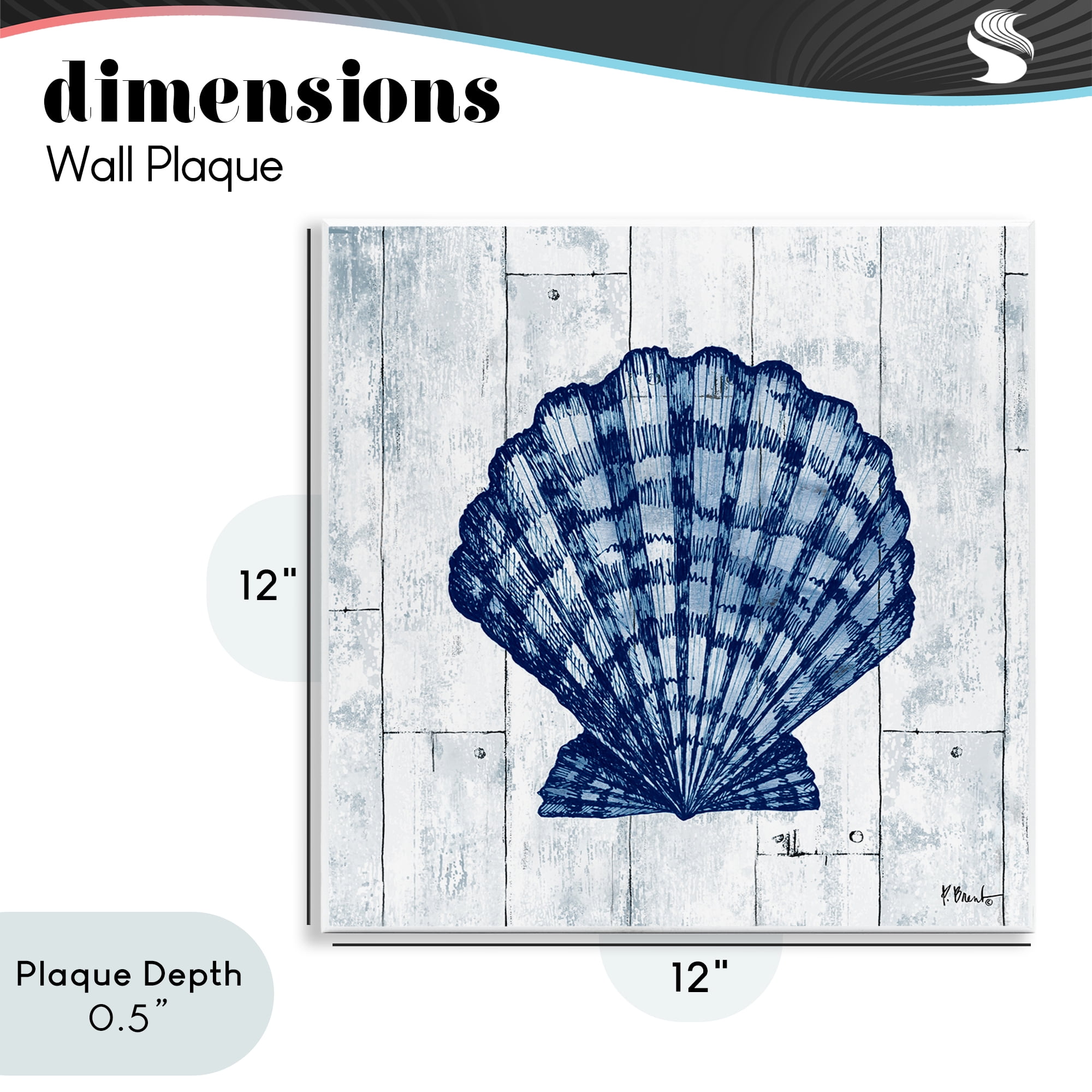 Stupell Industries Coastal Timberland Scallop Wall Plaque Art, design by Paul Brent