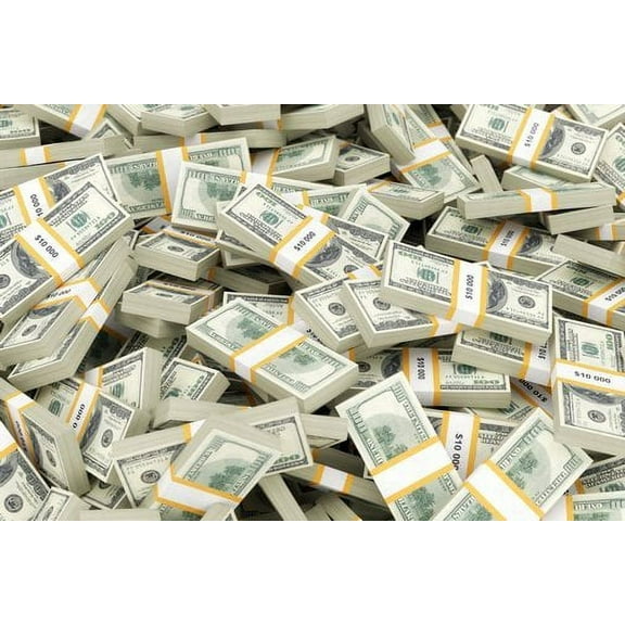 Cash Stacks Money Bundles Poster 27Inx40In for any room 27x40 Multi-Color Square Adults Poster Time