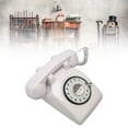 thumbnail image 1 of Vintage Landline Phone, Retro Telephone ABS Durable Mechanical Ringer Rotating Dial Keyboard Easy To Use  for Elderly for Office for Living Room White,Red,Beige, 1 of 8