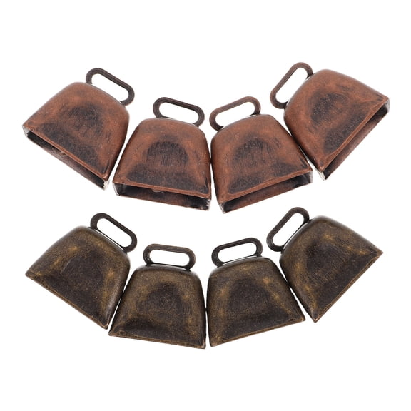 OUNONA Metal Cowbell Noise Makers in Bronze for Sports Events, Farm Use, and Craft Projects