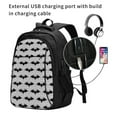 thumbnail image 5 of Lafuoo Bat Pattern USB Backpack, Multi-Pocket Laptop Backpack, Unisex Travel Backpack for Office, Work-One Size, 5 of 7