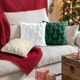 thumbnail image 7 of Christmas Pillow Covers 18x18 inch, Set of 2 Christmas Tree Decoration Soft Plush Faux Fur Throw Pillows Covers for Winter Holiday Festivals Bedroom Sofa Home Decor (Green), 7 of 7